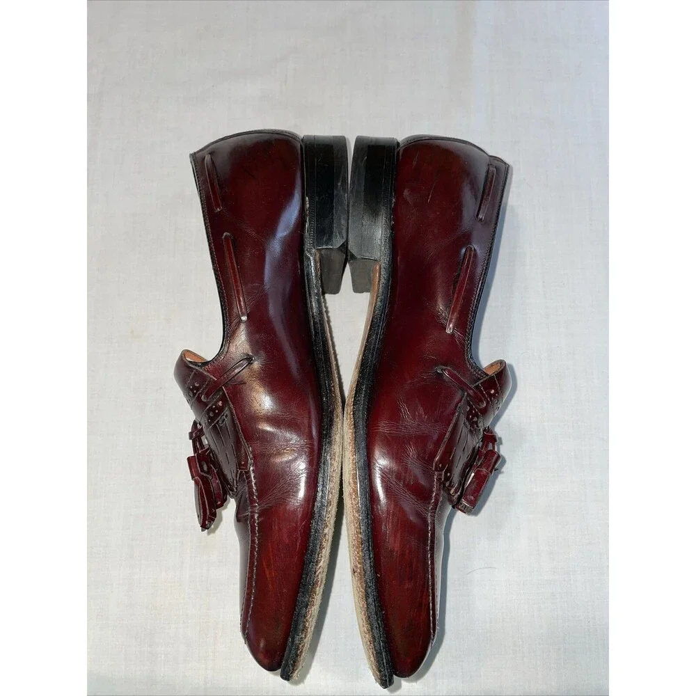 Johnston & Murphy Aristocraft Dress Loafers Mens Size 8.5 D Burgundy Leather